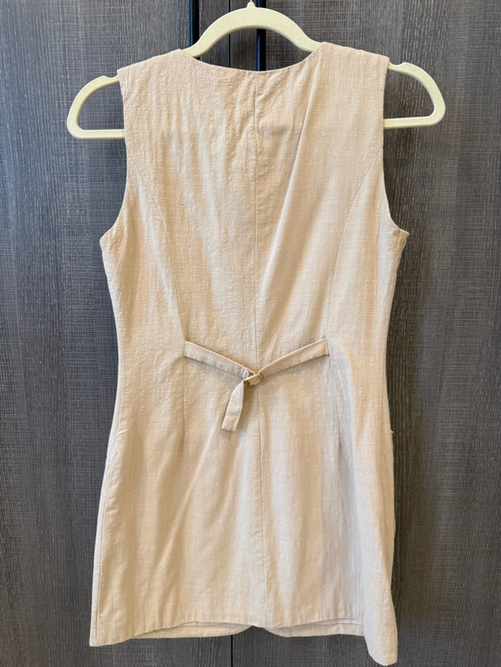Commense Sleeveless Mini Dress in Tan - Picture 4 of 7